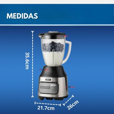 LICUADORA OSTER® CON TECNOLOGIA REVERSIBLE, 2 PROGRAMAS AUTOMATICOS Y 3 VELOCIDADES MAS PULSO - 7