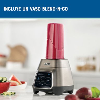 LICUADORA OSTER® PROGRAMAS AUTOMATICOS TECNOLOGIA REVERSIBLE,TACTIL Y VASO BLEND-N-GO BLSTPYG1312XBG - 2