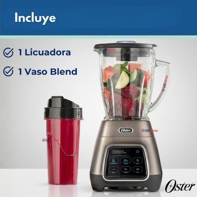 LICUADORA OSTER® PROGRAMAS AUTOMATICOS TECNOLOGIA REVERSIBLE,TACTIL Y VASO BLEND-N-GO BLSTPYG1312XBG - 8