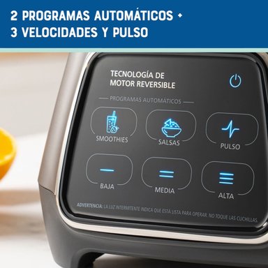 LICUADORA OSTER® PROGRAMAS AUTOMATICOS TECNOLOGIA REVERSIBLE,TACTIL Y VASO BLEND-N-GO BLSTPYG1312XBG - 10