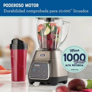 LICUADORA OSTER® PROGRAMAS AUTOMATICOS TECNOLOGIA REVERSIBLE,TACTIL Y VASO BLEND-N-GO BLSTPYG1312XBG - 11