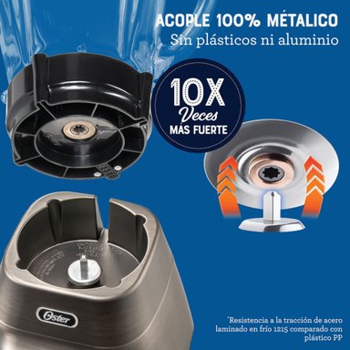 LICUADORA OSTER® PROGRAMAS AUTOMATICOS TECNOLOGIA REVERSIBLE,TACTIL Y VASO BLEND-N-GO BLSTPYG1312XBG - 13