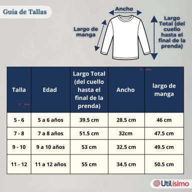 PACK 3 CAMISETAS ALGODON MANGA LARGA POLERA PRIMERA CAPA BLANCO NIÑO - 6