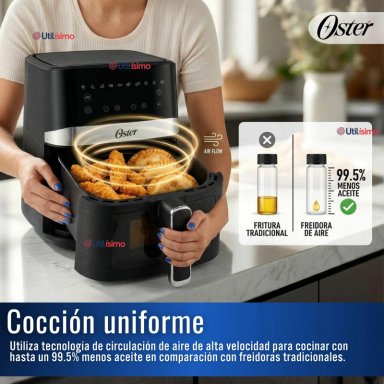 FREIDORA DE AIRE DIGITAL OSTER® CON RECUBRIMIENTO OSTER® DIAMONDFORCE, 4L DE CAPACIDAD, CKSTAF40WDDF - 8