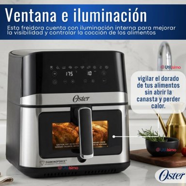 FREIDORA DE AIRE DIGITAL OSTER®, CON RECUBRIMIENTO DIAMONDFORCE, 7.5L CAPACIDAD, CKSTAF75WDSSDF - 7