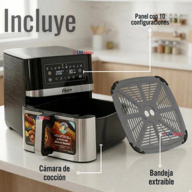 FREIDORA DE AIRE DIGITAL OSTER®, CON RECUBRIMIENTO DIAMONDFORCE, 7.5L CAPACIDAD, CKSTAF75WDSSDF - 4