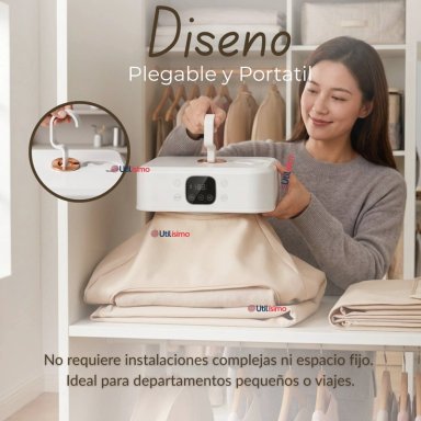 SECADORA ROPA PORTATIL COMPACTO ELECTRICO BAJO CONSUMO 900W - 1000W - 8