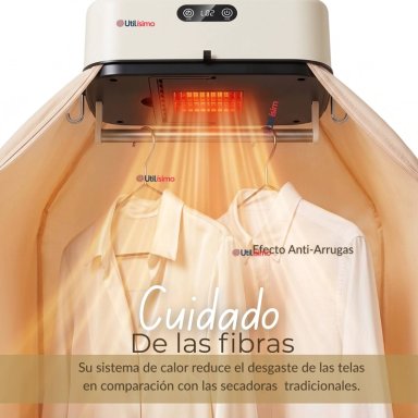 SECADORA ROPA PORTATIL COMPACTO ELECTRICO BAJO CONSUMO 900W - 1000W - 9