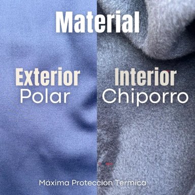 CALZA POLAR CON CHIPORRO PALAZZO MUJER ELASTICADA TERMICA AZUL MARINO - 8