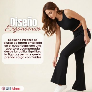 CALZA POLAR CON CHIPORRO PALAZZO MUJER ELASTICADA TERMICA NEGRA - 5