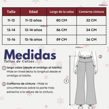 PANTALON PALAZZO POLAR CON CHIPORRO NIÑA JUVENIL ELASTICADA TERMICA NEGRA - 4