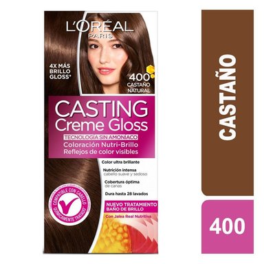 TINTE L'ORÉAL CASTING CREME GLOSS 400 CASTAÑO NATURAL JALE REAL - 1