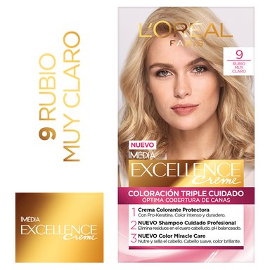 TINTE L'ORÉAL EXCELLENCE CREME 9 RUBIO MUY CLARO - 1