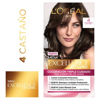 TINTE L'ORÉAL EXCELLENCE CREME 4 CASTAÑO - 1