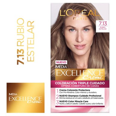 TINTE L'ORÉAL EXCELLENCE CREME 7.13 RUBIO ESTELAR - 1