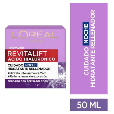 CREMA ROSTRO L'ORÉAL NOCHE ANTI-ARRUGAS REVITALIFT ÁCIDO HIALURÓNICO 50 ML - 1