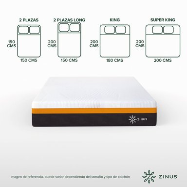 COLCHÓN ZINUS 1.5 PLAZAS LONG COOL COPPER ADAPT 105 X 200 X 30 CM - 4