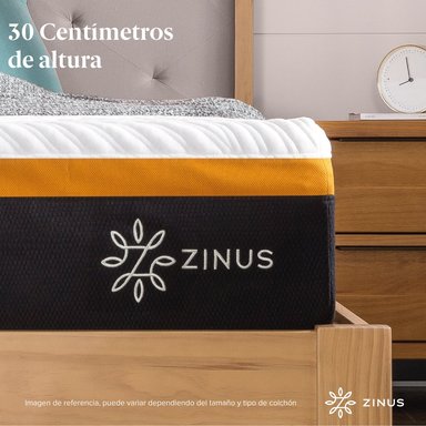 COLCHÓN ZINUS 1.5 PLAZAS LONG COOL COPPER ADAPT 105 X 200 X 30 CM - 6