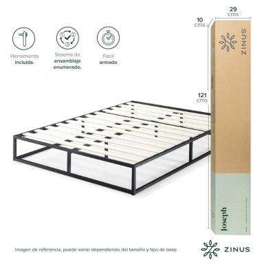 BASE CAMA ZINUS JOSEPH 1 PLAZA 90X190X25CM - 5