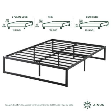 BASE DE CAMA ABEL ZINUS 1 PLAZA 90X190X36CM - 4