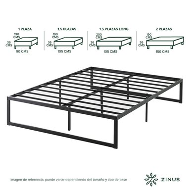 BASE CAMA ZINUS ABEL KING 180X200X36CM - 3