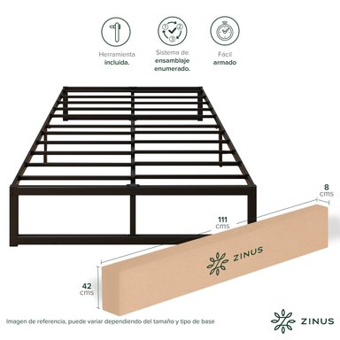 BASE CAMA ZINUS ABEL KING 180X200X36CM - 5