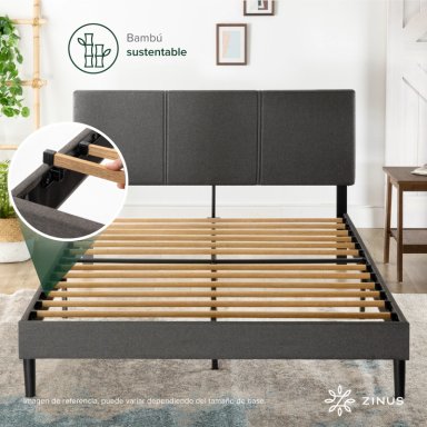 BASE CAMA ZINUS CAMBRIL CON RESPALDO KING 180X200X30CM - 5