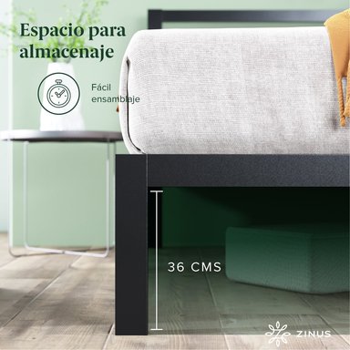 BASE CAMA ZINUS CON RESPALDO MIA KING 180X200X36CM - 6