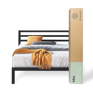 BASE CAMA ZINUS CON RESPALDO MIA 1 PLAZA 90X190X36CM - 1