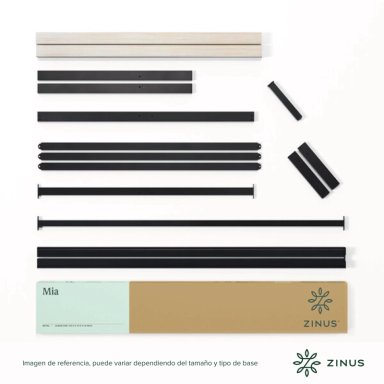 BASE CAMA ZINUS CON RESPALDO MIA 1 PLAZA 90X190X36CM - 8
