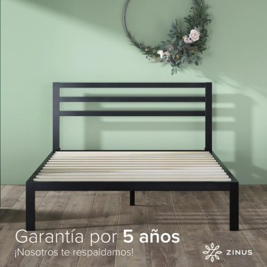 BASE CAMA ZINUS CON RESPALDO MIA 1 PLAZA 90X190X36CM - 9