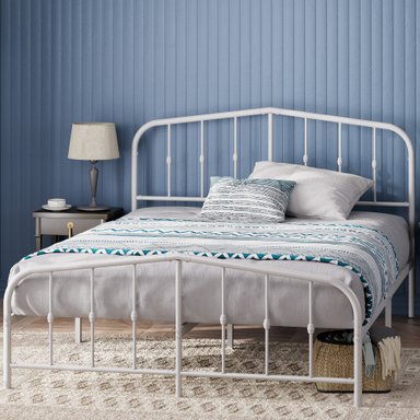 BASE CAMA ZINUS METAL BLANCA HEIDI KING 180X200X30CM - 2