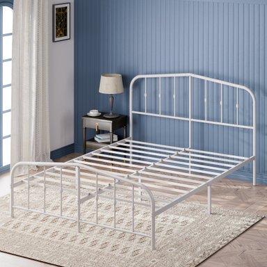 BASE CAMA ZINUS METAL BLANCA HEIDI KING 180X200X30CM - 7