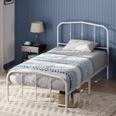 BASE CAMA ZINUS METAL BLANCA HEIDI 1 PLAZA 90X190X30CM - 2