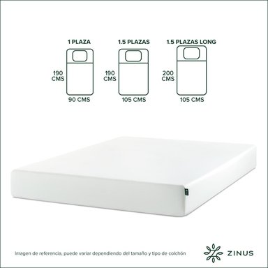 COLCHÓN ZINUS 2 PLAZAS ESPUMA GREEN TEA 150 X 190 X 25 CM - 3