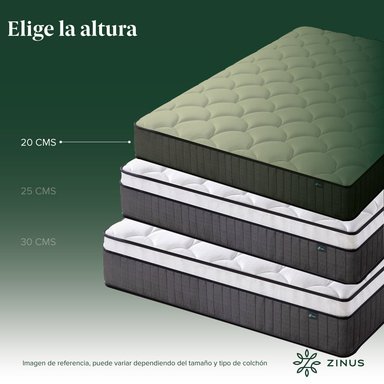 COLCHÓN ZINUS 1.5 PLAZAS LONG POCKET CLOUD 105 X 200 X 20 CM - 7