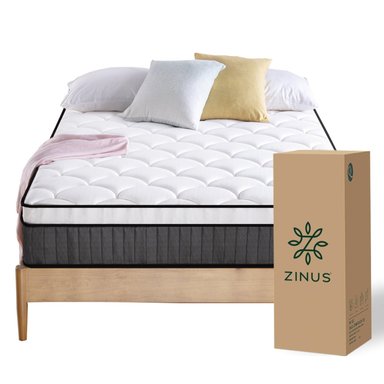 COLCHÓN ZINUS 2 PLAZAS LONG EURO TOP CLOUD 150 X 200 X 25 CM - 1