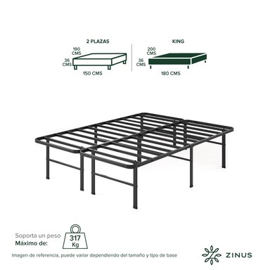 BASE CAMA ZINUS KING 180X200X30CM RUMI - 4