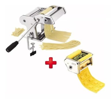 MAQUINA PARA PASTA Y RAVIOLES CASERA ACERO INOXIDABLE - 1