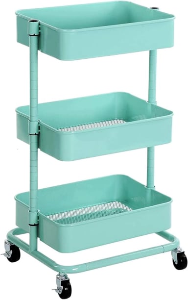 CARRITO ALMACENAMIENTO ORGANIZADOR 3 NIVELES CON RUEDAS BLANCO - 1