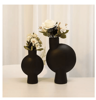 FLORERO ADORNO DECORATIVO HOGAR FIGURA REDONDA 2 PCS - 1