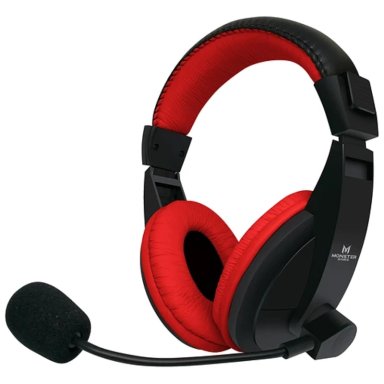 AUDÍFONOS GAMER MONSTER HEADSET PS4 PS5 XBOX LOUD ROJO CONECTOR JACK 3.5MM - 1
