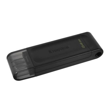 PENDRIVE USB 3.2 TIPO C 64GB EN COLOR NEGRO DT70 KINGSTON - 1