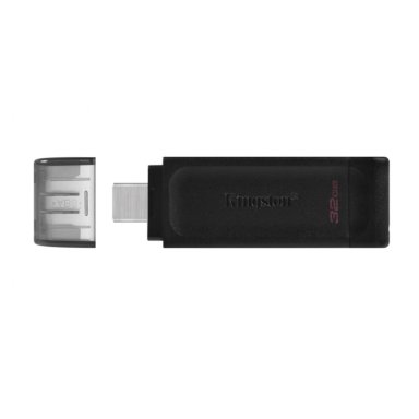 PENDRIVE USB 3.2 TIPO C 64GB EN COLOR NEGRO DT70 KINGSTON - 2