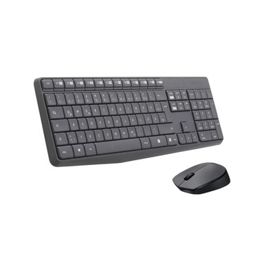 KIT TECLADO Y MOUSE WINDOWS INALÁMBRICO LOGITECH USB NEGRO MK235 - 2