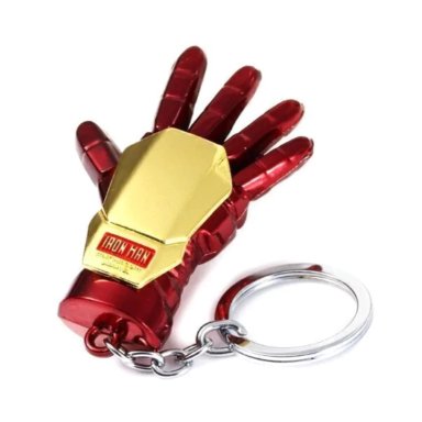 LLAVERO METALICO PREMIUM TOTAL CLICK GUANTE IRON MAN 8 CM - 1