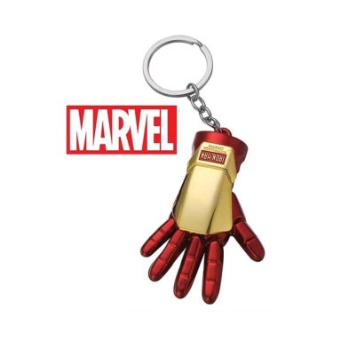 LLAVERO METALICO PREMIUM TOTAL CLICK GUANTE IRON MAN 8 CM - 2