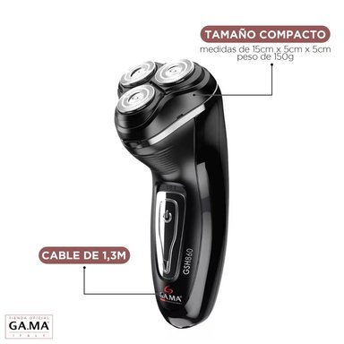MAQUINA AFEITADRA CIRCULAR RECARGABLE NEGRO GSH860 GAMA - 4