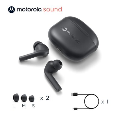 AUDIFONOS BLUETOOTH TW IPX4 RECARGABLES MOTO BUDS 065 NEGRO - 2