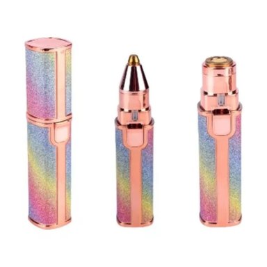 DEPILADORA FACIAL 2EN1 FEMENINO PORTATIL RECARGABLE LUZ LED - 1